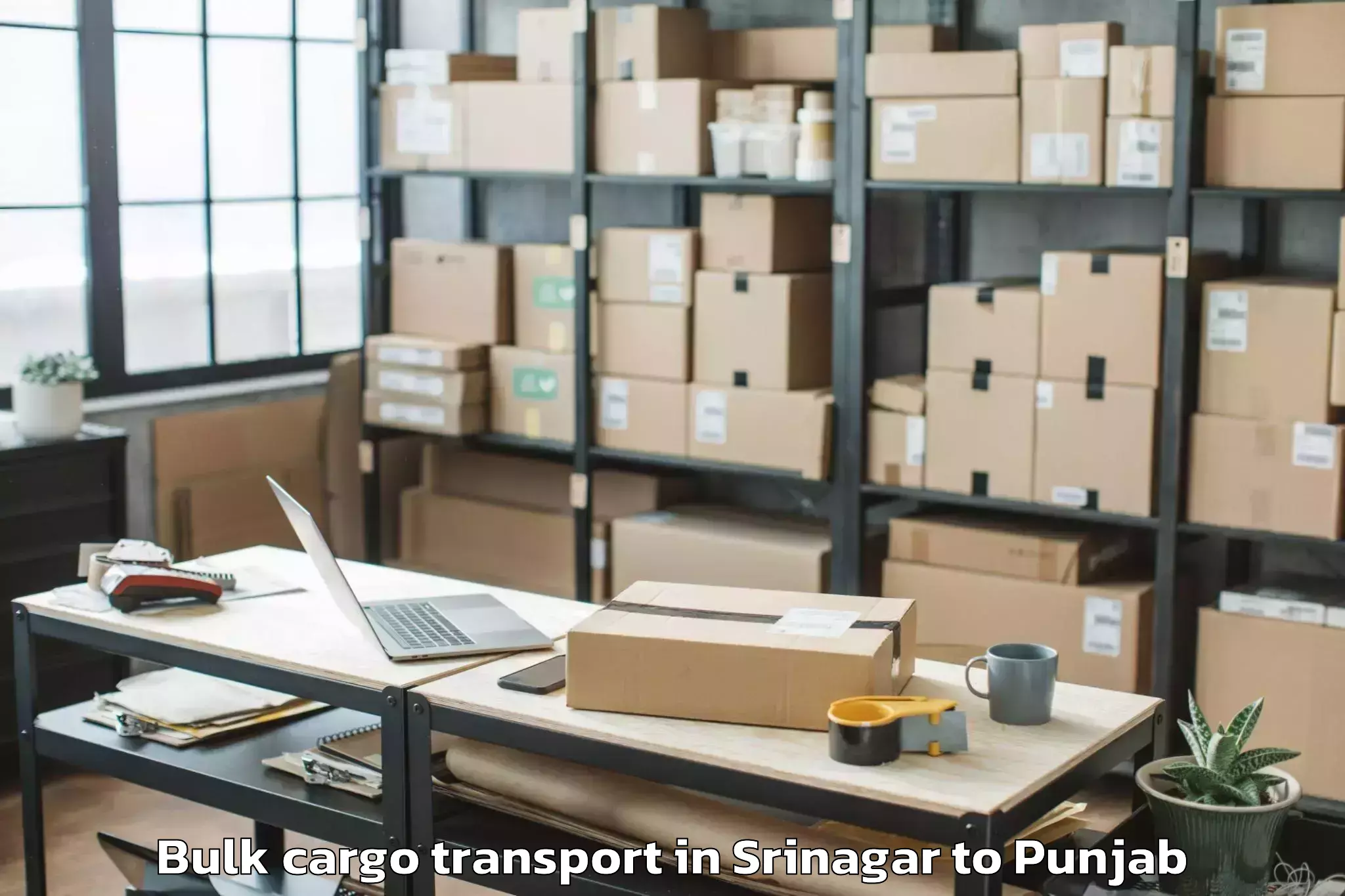 Top Srinagar to Nakodar Bulk Cargo Transport Available